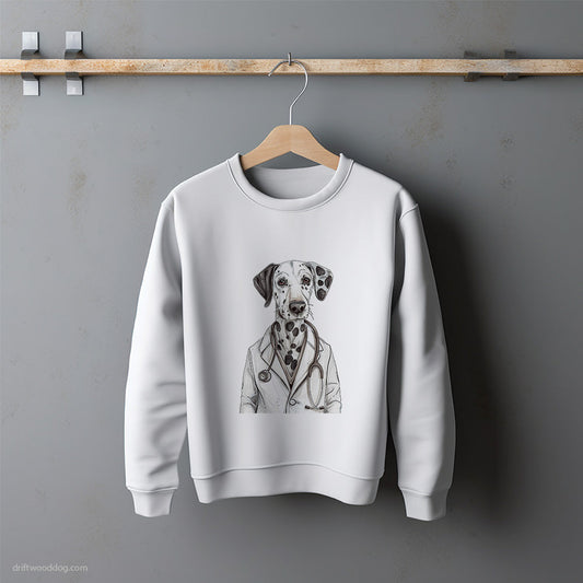 Dalmatian in the Doctor's Shoes Sweatshirt – Unisex Sweatshirt for Dog Lovers