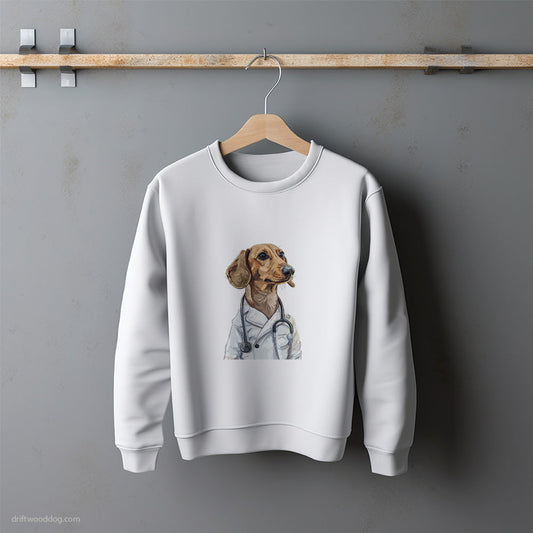 Dachshund in Medical Mode Sweatshirt – Unisex Sweatshirt for Dog Lovers