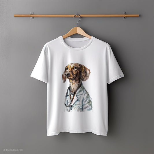 Dachshund Doctoring with Style T-Shirt – Unisex Tee for Dog Lovers