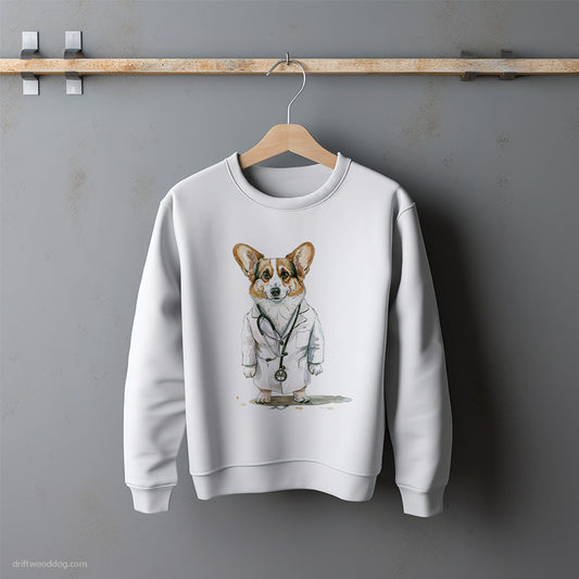 Corgi Doctor of Happiness Sweatshirt – Unisex Sweatshirt for Dog Lovers