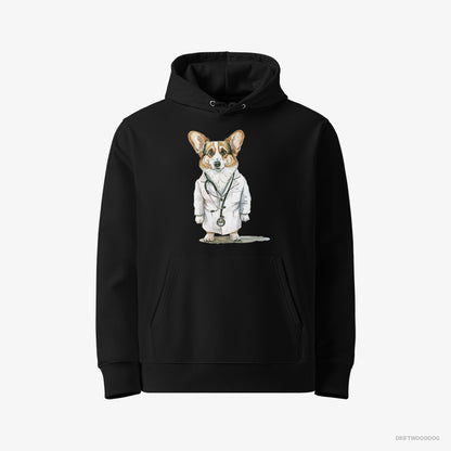 Corgi Doctor of Happiness Black Hoodie