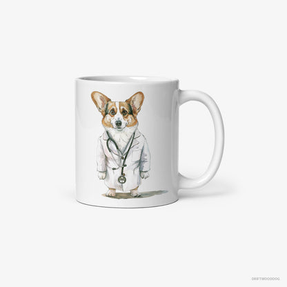 Corgi Doctor of Happiness White Mug