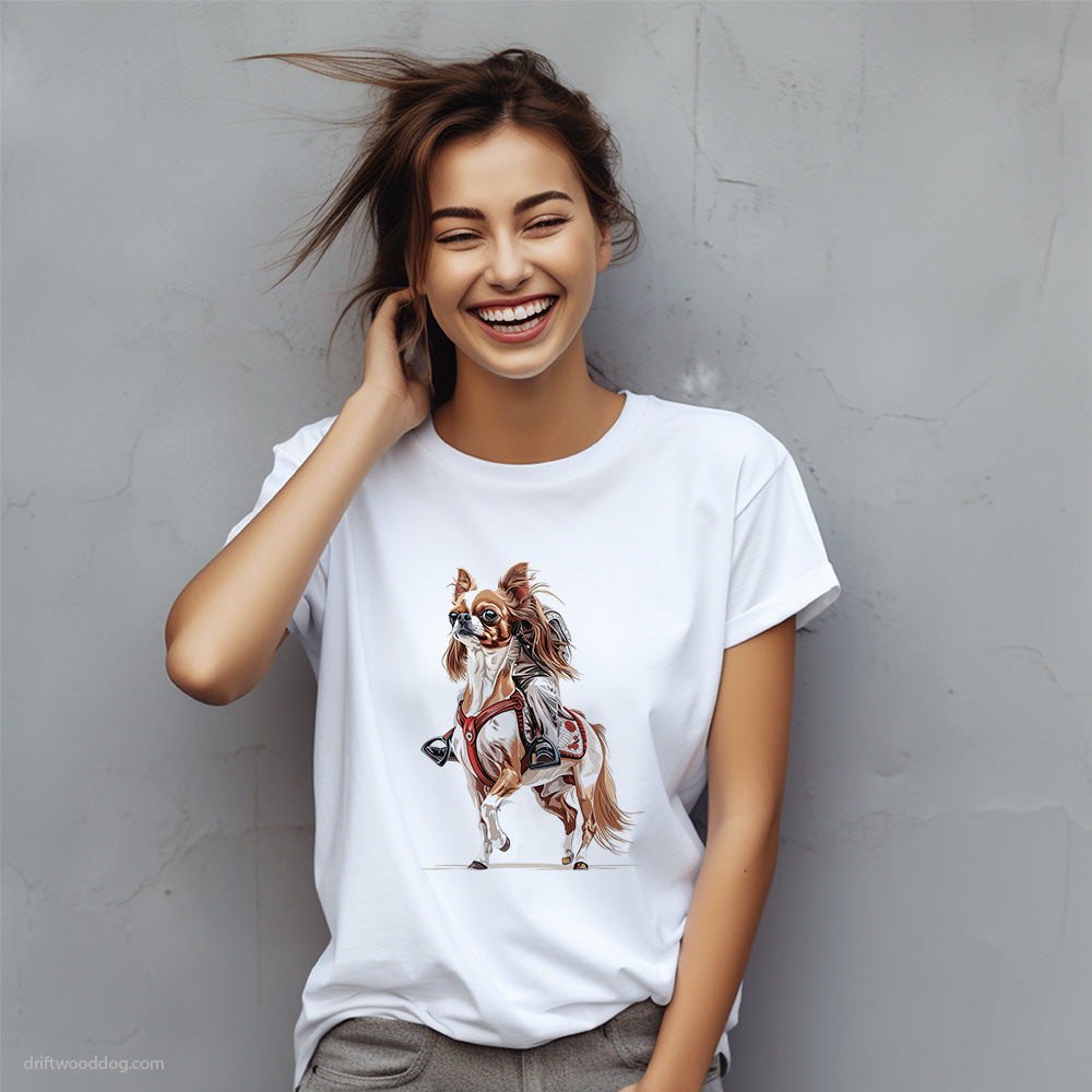 Funny Chihuahua as a Horse T-Shirt – Custom Dog T-Shirts for Women