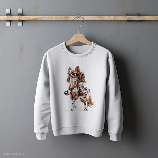 Funny Chihuahua as a Horse Sweatshirt – Unisex Sweatshirt for Dog Lovers