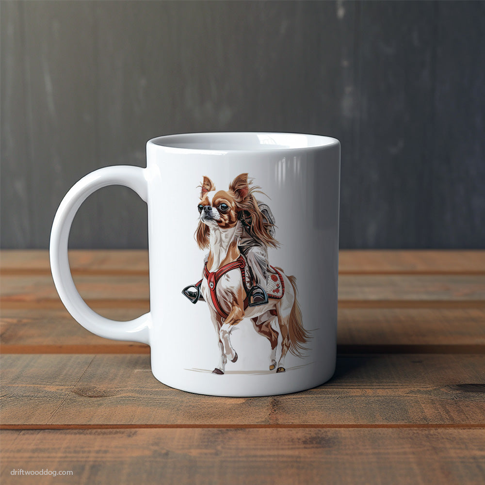 Funny Chihuahua as a Horse Mug – Cute Dog-Themed Mugs | Perfect Gifts for Dog Lovers