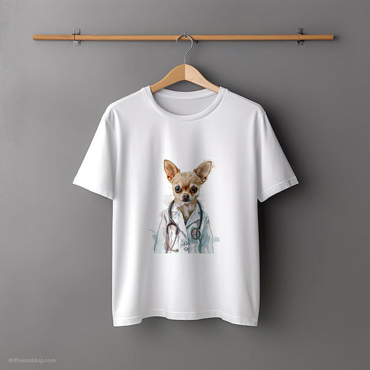 Chihuahua Playing Doctor T-Shirt – Unisex Tee for Dog Lovers