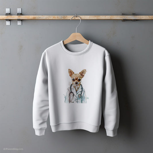 Chihuahua Playing Doctor Sweatshirt – Unisex Sweatshirt for Dog Lovers