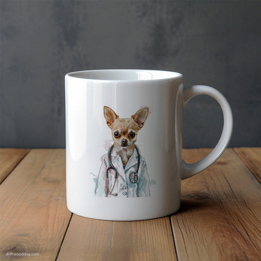 Chihuahua Playing Doctor Mug – Unique Dog Cups | Dog-Themed Mugs