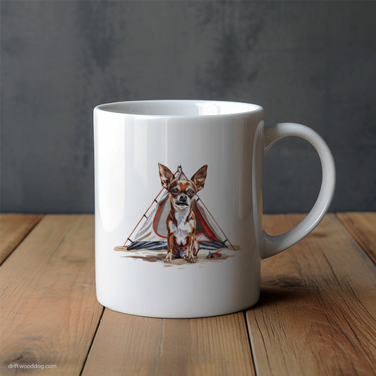 Chihuahua Ready for the Camping Experience Mug – Unique Dog Cups | Dog-Themed Mugs