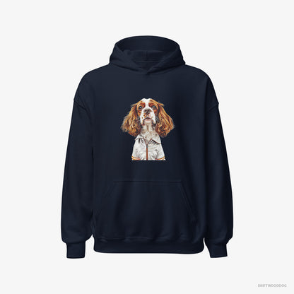 Cavalier King Charles Spaniel Enjoying a Day of Golf Navy Hoodie