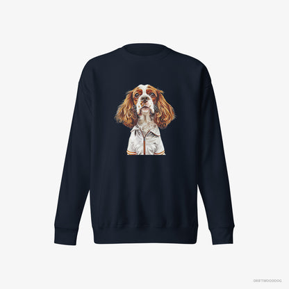 Cavalier King Charles Spaniel Enjoying a Day of Golf Navy Sweatshirt