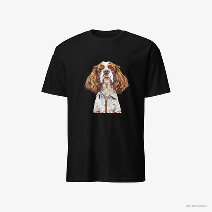 Cavalier King Charles Spaniel Enjoying a Day of Golf Black T-Shirt