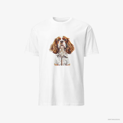 Cavalier King Charles Spaniel Enjoying a Day of Golf White T-Shirt