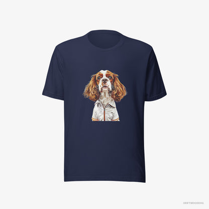 Cavalier King Charles Spaniel Enjoying a Day of Golf Navy T-Shirt