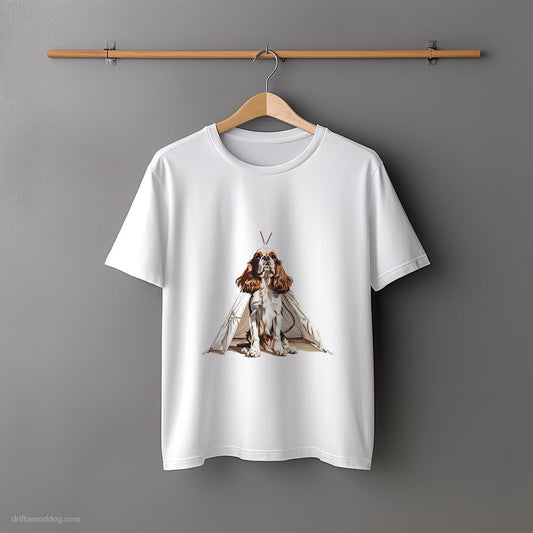 Cavalier King Charles Spaniel Ready for a Tent Night T-Shirt – Unisex Tee for Dog Lovers