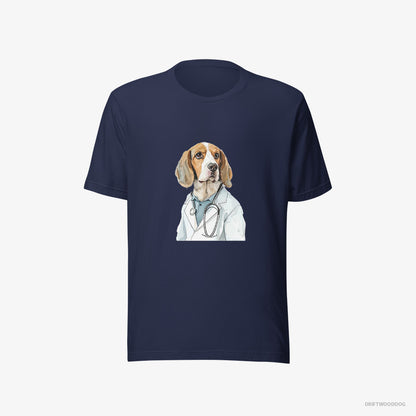 Beagle Giving Medical Advice Navy T-Shirt