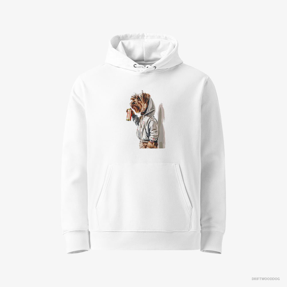 Yorkshire Terrier Ready to Paint Graffiti – Women's Hoodie White Eco – Eco-Friendly