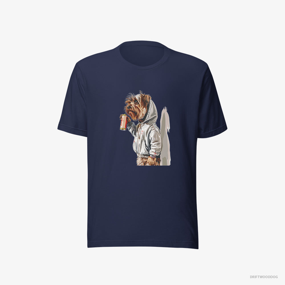 Yorkshire Terrier T-Shirt – Men Navy T-Shirt Eco-Friendly – Ready to Paint Graffiti (on White Background)