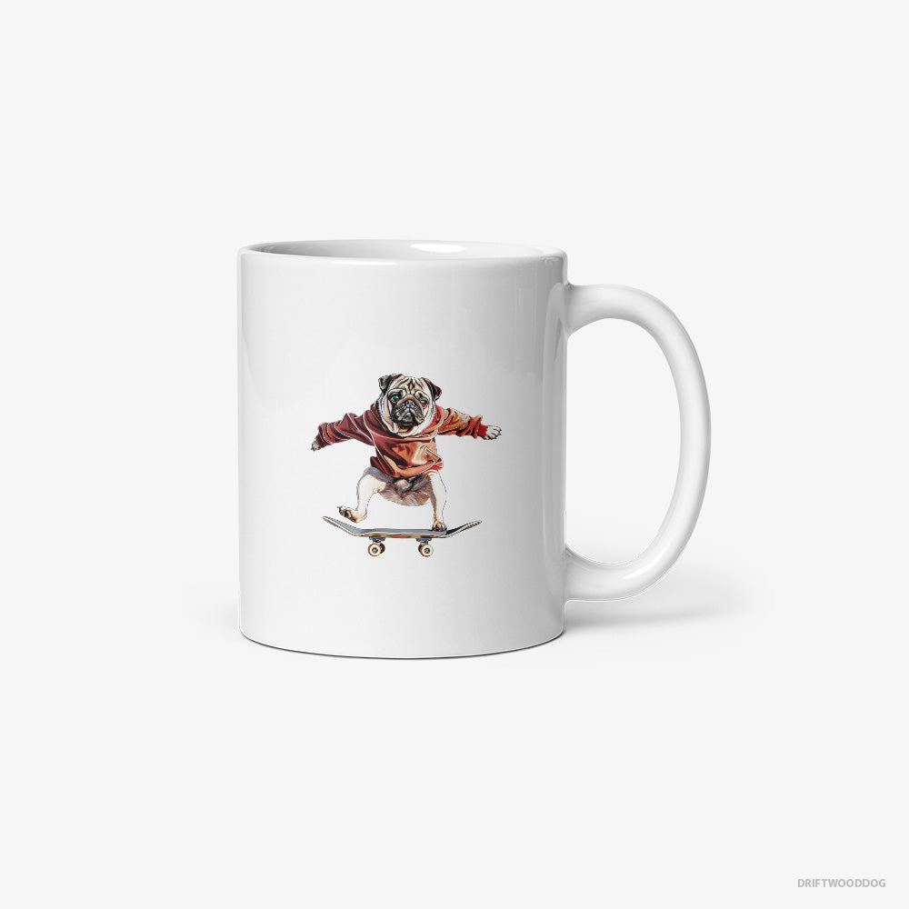 Pug Performing Skateboard Tricks Classic Mug