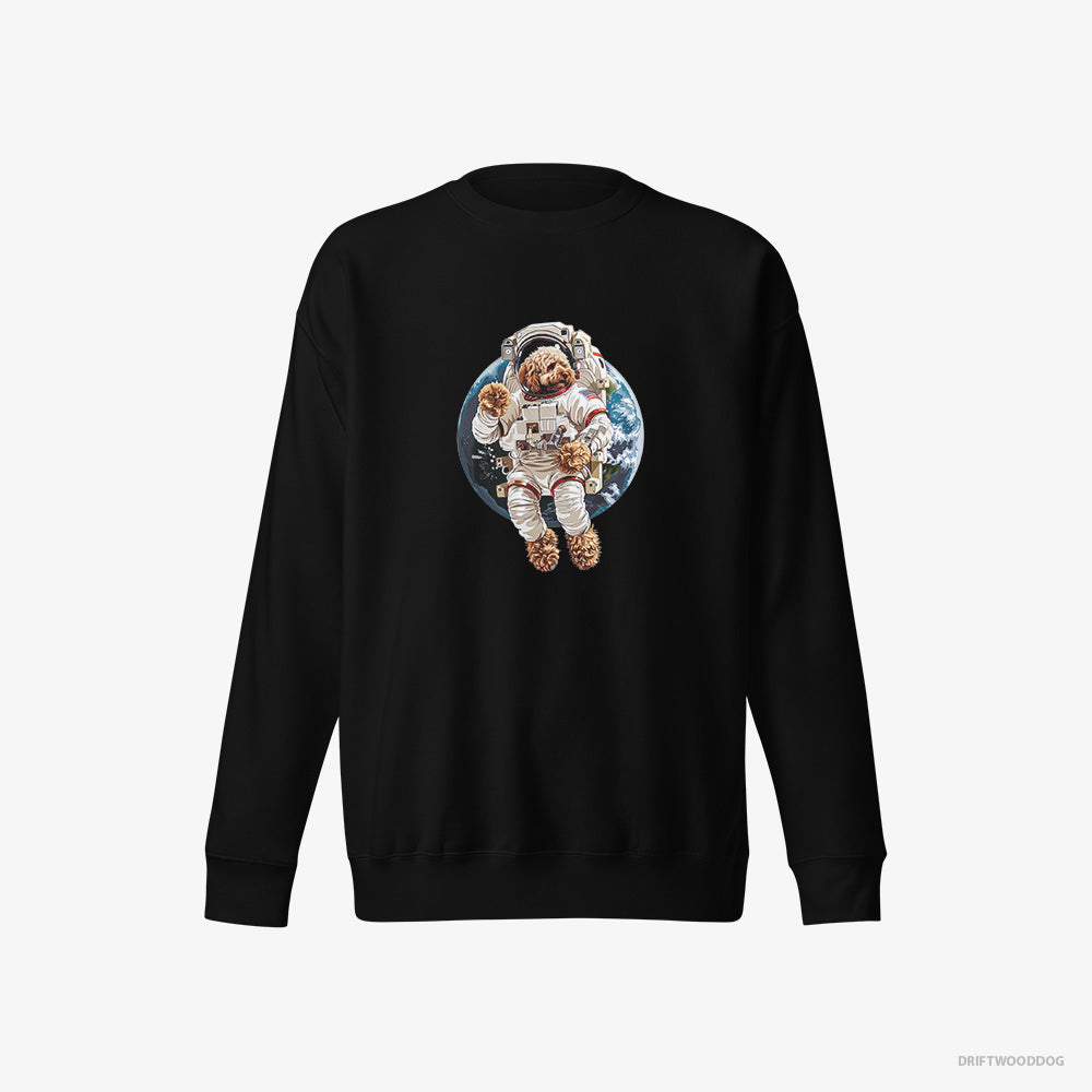 Poodle in a Space Suit – Men's Sweatshirt Black Eco – Eco-Friendly