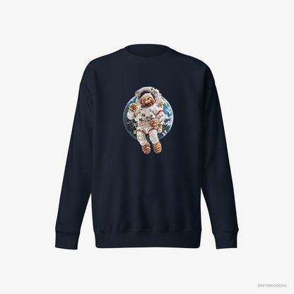 Poodle in a Space Suit Navy Sweatshirt