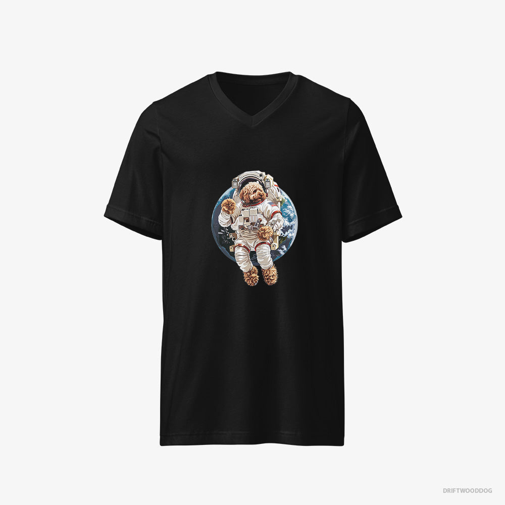 Poodle in a Space Suit – Men's T-Shirt Black V-Neck – V-Neck