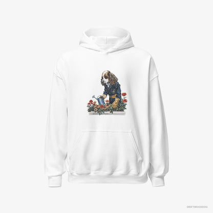 Poodle Taking Care of Plants White Hoodie