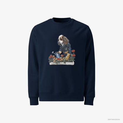 Poodle Taking Care of Plants Navy Sweatshirt