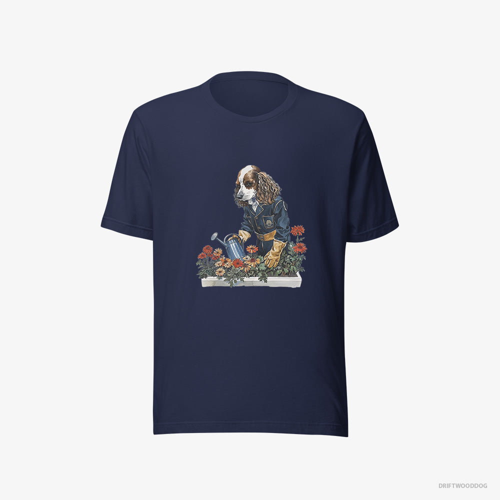 Poodle Taking Care of Plants – Men's T-Shirt Navy Eco – Eco-Friendly