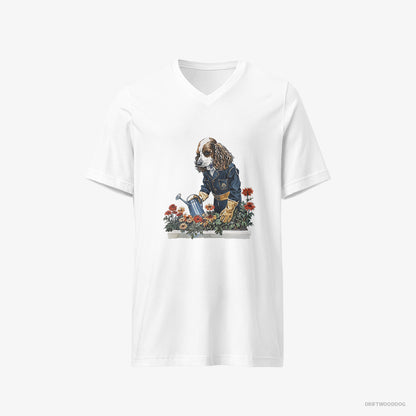 Poodle Taking Care of Plants White T-Shirt