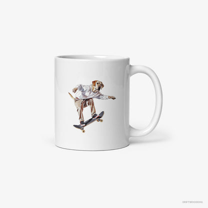 Labrador Retriever as a Skateboarder White Mug