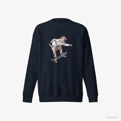 Labrador Retriever as a Skateboarder Navy Sweatshirt