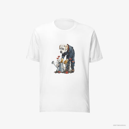 Labrador Retriever With a Watering Can for Plants White T-Shirt