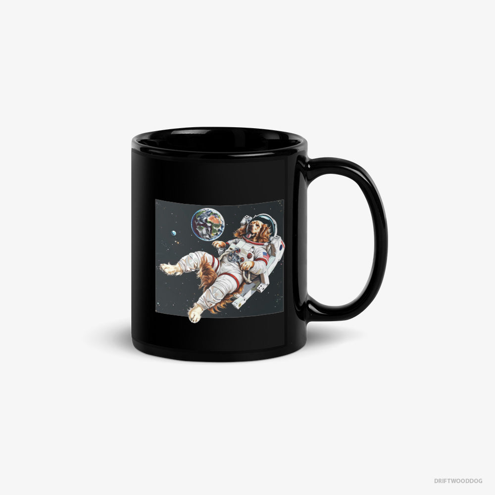 Golden Retriever Flying in Outer Space – Mug Black – Classic