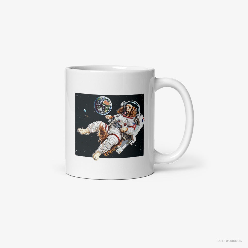 Golden Retriever Flying in Outer Space Classic Mug