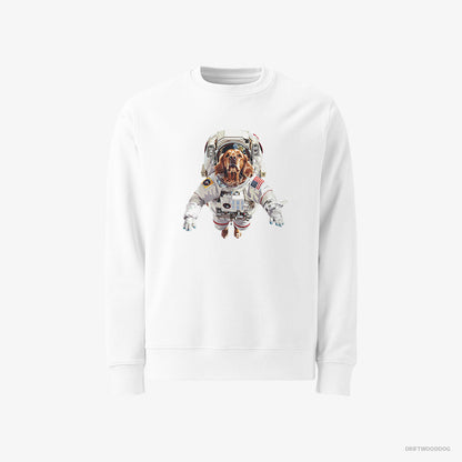 Golden Retriever in a Cosmic Scene White Sweatshirt