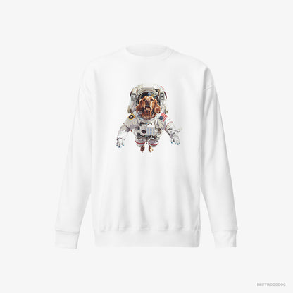 Golden Retriever in a Cosmic Scene White Sweatshirt