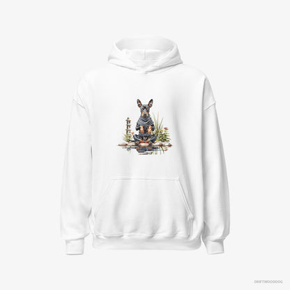 Dobermann Silent as a Ninja White Hoodie