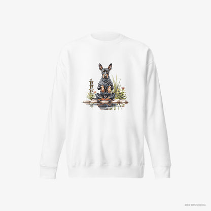 Dobermann Silent as a Ninja White Sweatshirt