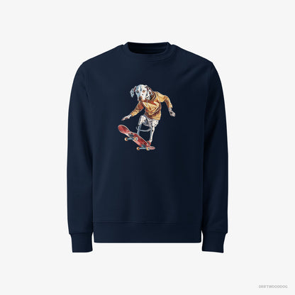 Dalmatian Balancing on a Skateboard Navy Sweatshirt