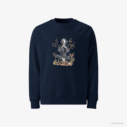 Dalmatian Meditating in a Japanese Garden Navy Sweatshirt