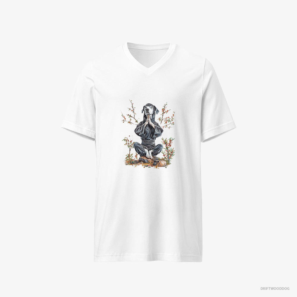 Dalmatian Meditating in a Japanese Garden V-Neck T-Shirt