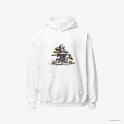 Dalmatian in Meditation Among Japanese Plants White Hoodie