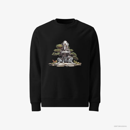 Dalmatian in Meditation Among Japanese Plants Black Sweatshirt