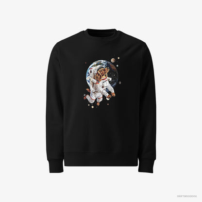 Dachshund Exploring the Universe Black Sweatshirt