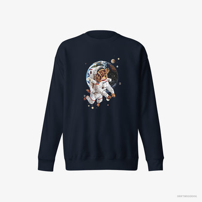 Dachshund Exploring the Universe Navy Sweatshirt