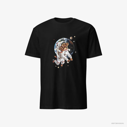 Dachshund Exploring the Universe Black T-Shirt