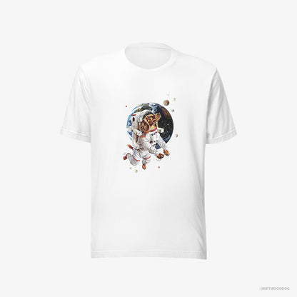 Dachshund Exploring the Universe White T-Shirt