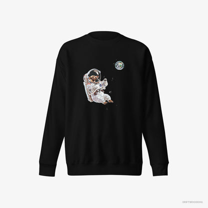 Dachshund as a Space Explorer Black Sweatshirt