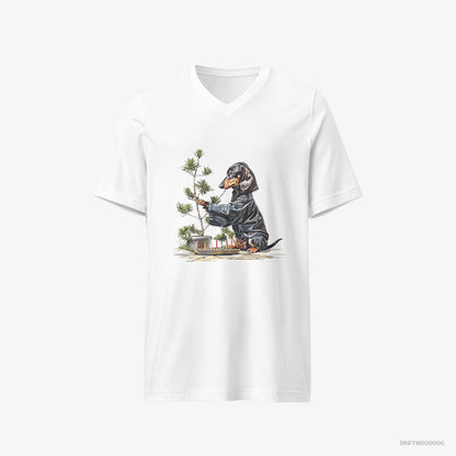 Dachshund Caring for Japanese Garden White T-Shirt